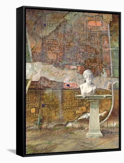 Herculaneum Site Plan, 1994-Trevor Neal-Framed Stretched Canvas