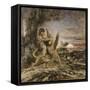 Hercule et le Lion de Némée-Gustave Moreau-Framed Stretched Canvas