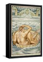 Hercules and Atlas-Walter Crane-Framed Stretched Canvas