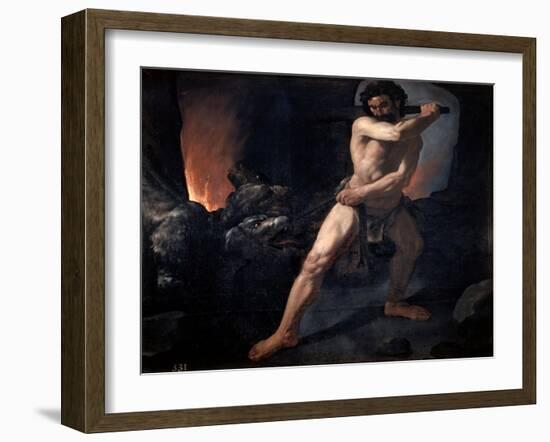 Hercules and Cerberus, C1634-Francisco de Zurbarán-Framed Giclee Print