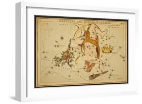 Hercules and Corona Borealis Constellations, 1825-Science Source-Framed Giclee Print