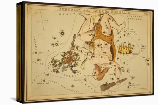 Hercules and Corona Borealis Constellations, 1825-Science Source-Stretched Canvas