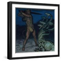 Hercules and Hydra-Franz von Stuck-Framed Giclee Print