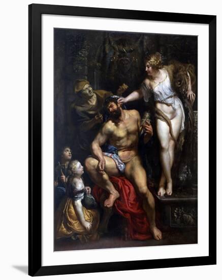 Hercules and Omphale, 1606-Peter Paul Rubens-Framed Giclee Print