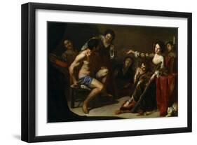 Hercules and Omphale, C. 1640-Bernardo Cavallino-Framed Giclee Print