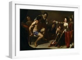 Hercules and Omphale, C. 1640-Bernardo Cavallino-Framed Giclee Print