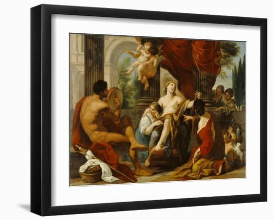 Hercules and Omphale, c.1700-10-Luigi Garzi-Framed Giclee Print