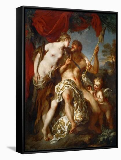 Hercules and Omphale-François Le Moyne-Framed Stretched Canvas