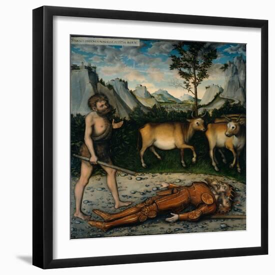 Hercules and the Cattle of Geryones (From the Labours of Hercule)-Lucas Cranach the Elder-Framed Giclee Print