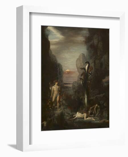 Hercules and the Lernaean Hydra, 1875-76-Gustave Moreau-Framed Giclee Print