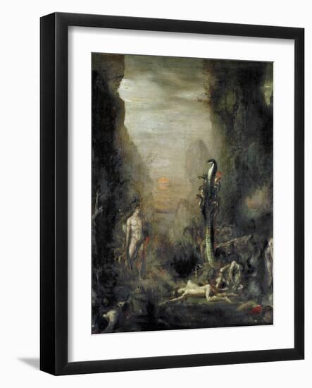 Hercules and the Lernaean Hydra, after Gustave Moreau, circa 1876-Narcisse Berchere-Framed Giclee Print