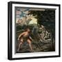 Hercules and the Lernaean Hydra (From the Labours of Hercule)-Lucas Cranach the Elder-Framed Giclee Print