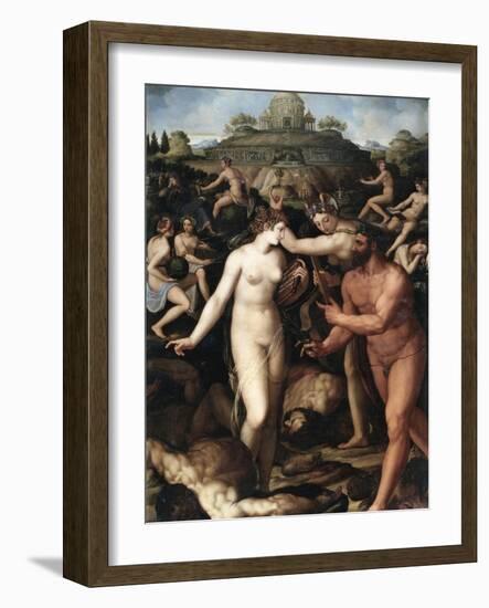 Hercules and the Muses-Alessandro Allori-Framed Giclee Print