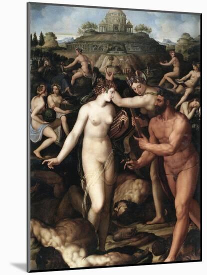 Hercules and the Muses-Alessandro Allori-Mounted Giclee Print