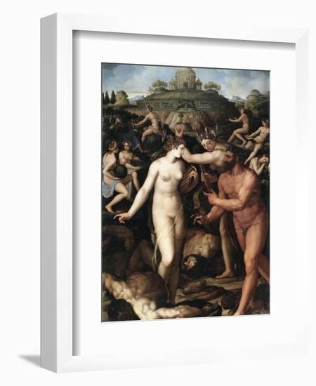 Hercules and the Muses-Alessandro Allori-Framed Premium Giclee Print