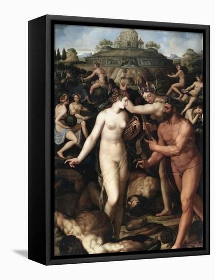 Hercules and the Muses-Alessandro Allori-Framed Stretched Canvas