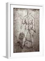 Hercules and the Nemean Lion, c.1504-8-Leonardo da Vinci-Framed Giclee Print