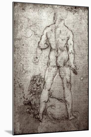 Hercules and the Nemean Lion, c.1504-8-Leonardo da Vinci-Mounted Giclee Print