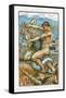 Hercules and the Old Man of the Sea-Walter Crane-Framed Stretched Canvas