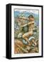 Hercules and the Old Man of the Sea-Walter Crane-Framed Stretched Canvas