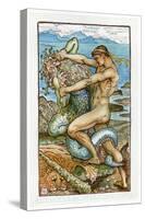 Hercules and the Old Man of the Sea-Walter Crane-Stretched Canvas