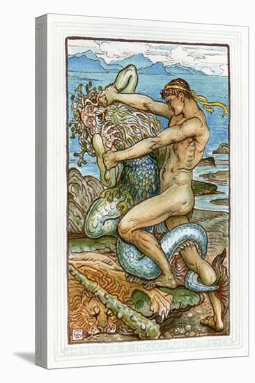 Hercules and the Old Man of the Sea-Walter Crane-Stretched Canvas