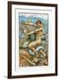 Hercules and the Old Man of the Sea-Walter Crane-Framed Giclee Print