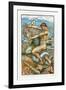 Hercules and the Old Man of the Sea-Walter Crane-Framed Giclee Print