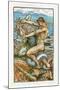 Hercules and the Old Man of the Sea-Walter Crane-Mounted Giclee Print