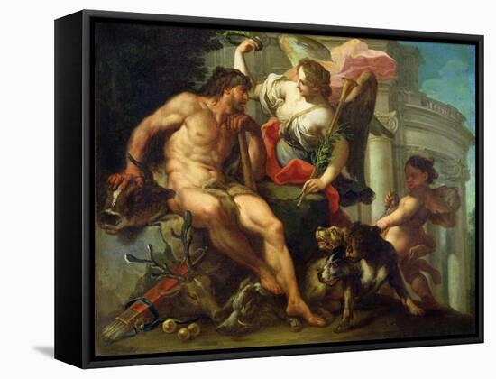 Hercules Crowned by Fame-Sebastiano Conca-Framed Stretched Canvas