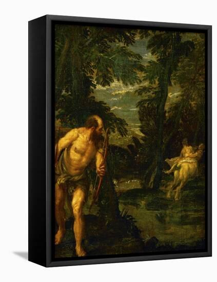 Hercules, Deianira and the Centaur Nessus-Paolo Veronese-Framed Stretched Canvas