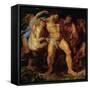 Hercules, Drunk, Led by a Nymph and a Satyr, circa 1612-14-Peter Paul Rubens-Framed Stretched Canvas