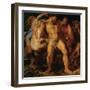 Hercules, drunk, led by a nymph and a satyr.-Peter Paul Rubens-Framed Giclee Print