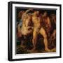 Hercules, drunk, led by a nymph and a satyr.-Peter Paul Rubens-Framed Giclee Print