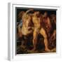 Hercules, drunk, led by a nymph and a satyr.-Peter Paul Rubens-Framed Giclee Print