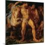 Hercules, drunk, led by a nymph and a satyr.-Peter Paul Rubens-Mounted Giclee Print
