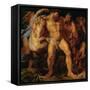 Hercules, drunk, led by a nymph and a satyr.-Peter Paul Rubens-Framed Stretched Canvas