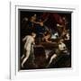 Hercules Expelling the Faun from Omphale's Bed-Jacopo Tintoretto-Framed Giclee Print