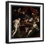 Hercules Expelling the Faun from Omphale's Bed-Jacopo Tintoretto-Framed Giclee Print