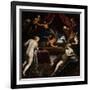 Hercules Expelling the Faun from Omphale's Bed-Jacopo Tintoretto-Framed Giclee Print
