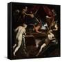 Hercules Expelling the Faun from Omphale's Bed-Jacopo Tintoretto-Framed Stretched Canvas