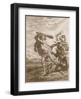 Hercules Fights the Lernian Hydra, 1731-Bernard Picart-Framed Giclee Print