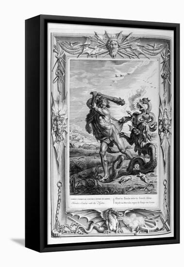 Hercules Fights the Lernian Hydra, 1733-Bernard Picart-Framed Stretched Canvas