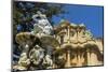 Hercules Fountain and San Domenico Church in Noto, Famed for its Baroque Architecture, Noto-Rob Francis-Mounted Photographic Print