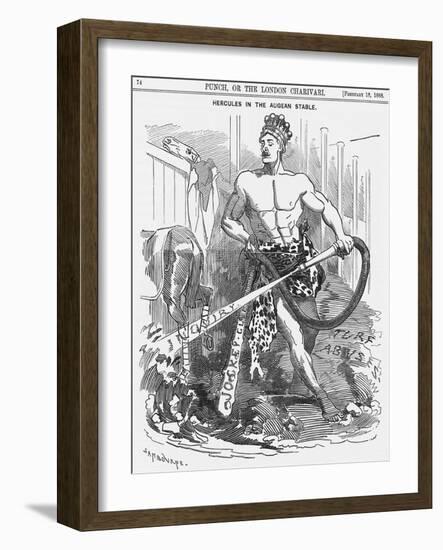 Hercules in the Augean Stable, 1888-Edward Linley Sambourne-Framed Giclee Print