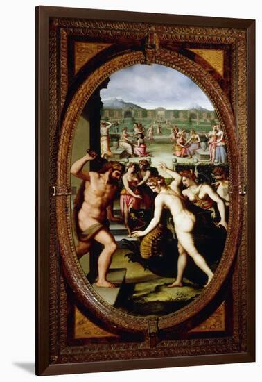 Hercules Killing Dragon in Garden of Hesperides-null-Framed Giclee Print