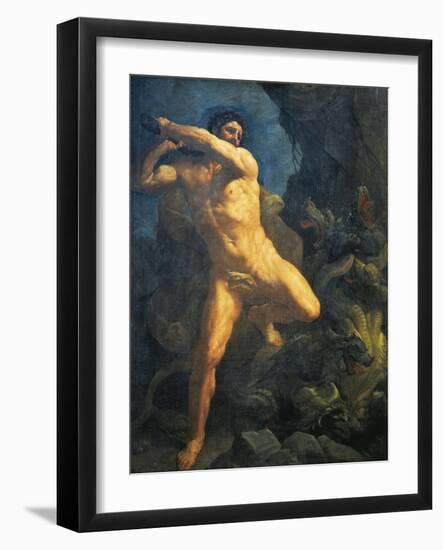 Hercules Killing Hydra of Lerna-Guido Reni-Framed Giclee Print