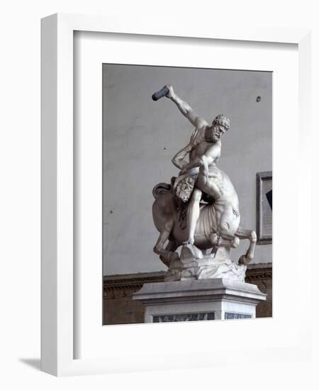 Hercules Killing the Centaur (Marble) (See also 353893-4)-Giambologna-Framed Premium Giclee Print