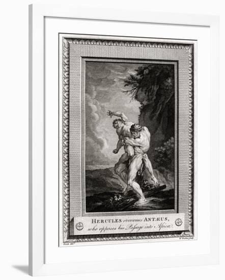 Hercules Overcomes Antaeus, Who Opposes His Passage into Africa, 1775-W Walker-Framed Giclee Print