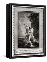 Hercules Overcomes Antaeus, Who Opposes His Passage into Africa, 1775-W Walker-Framed Stretched Canvas